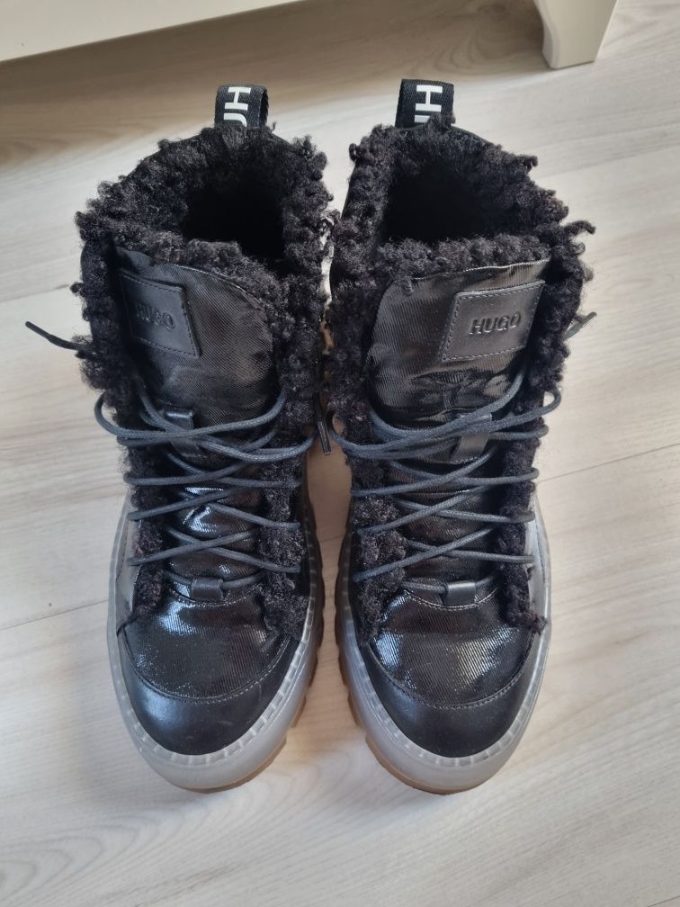 Buty zimowe śniegowce Hugo Boss skóra roz 37