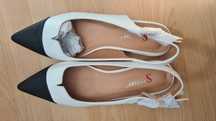 Buty  białe z czarnym przodem nowe bez metki