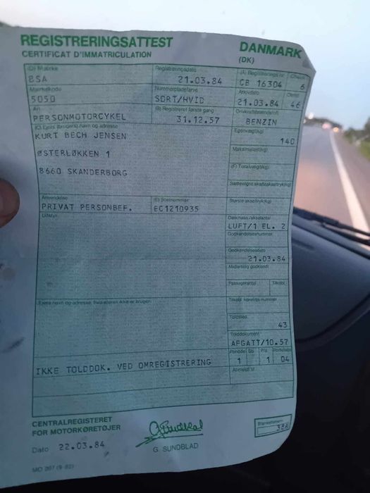 Bsa C12 250 CC nie Junak, Awo. Anglik 1957 z dokumentami