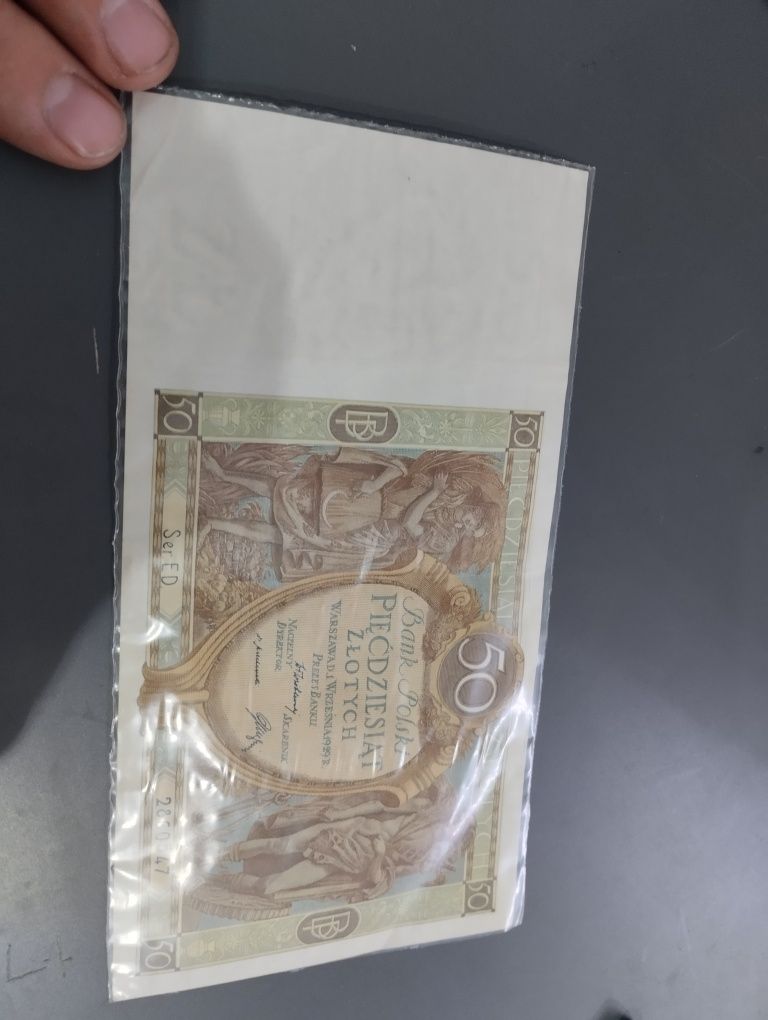 Stary banknot 50zł 1929r