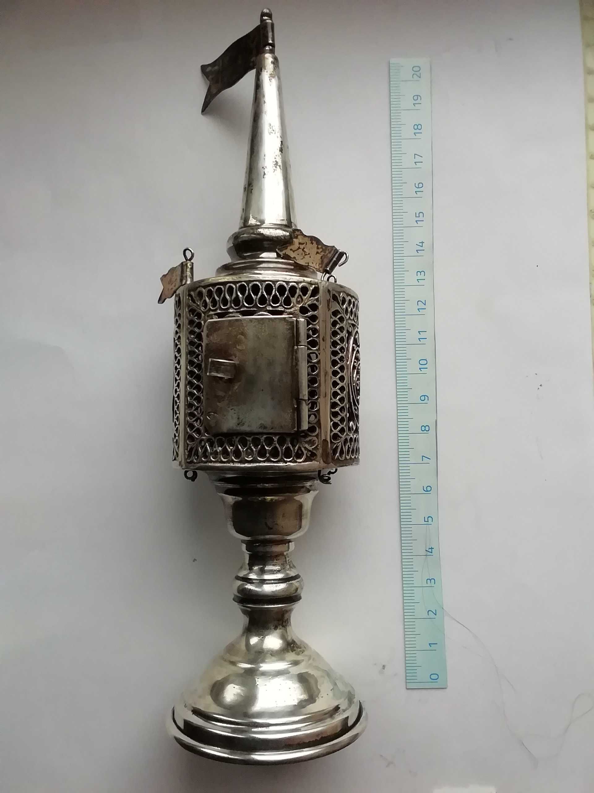 Balsaminki judaika srebro sygn. pr. 84 i nazwiskiem 20 cm. wg 130 g.