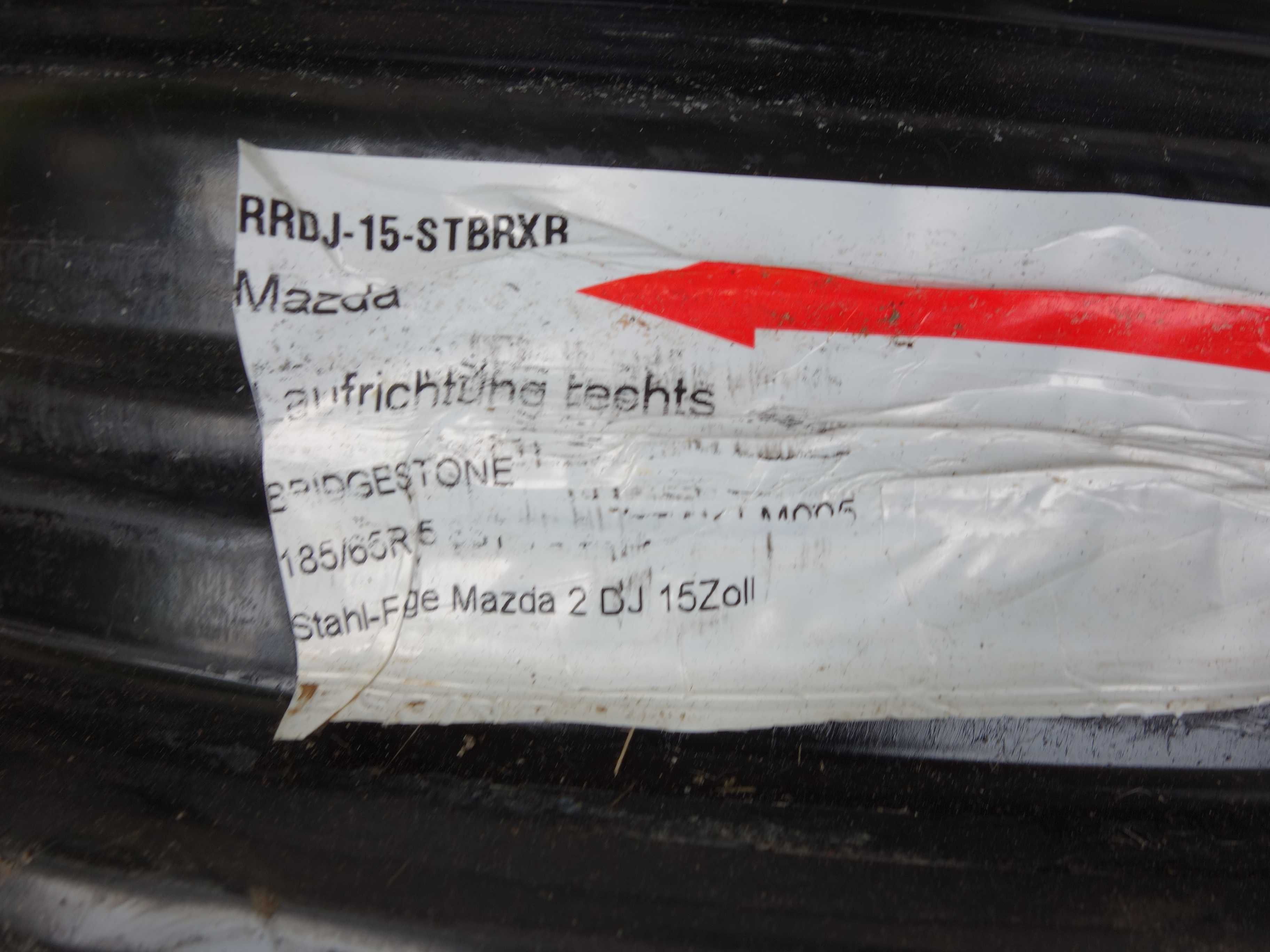 Felgi Stalowe MAZDA 2 15'' 4X100 Oryginalne NOWE Demo