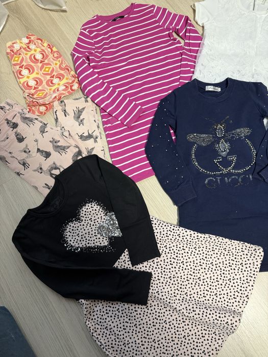 Пакет речей, одяг для дівчинки, сукні, штани, на 134 см