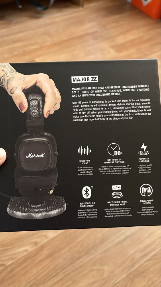 Навушники Marshall Major IV Bluetooth Black