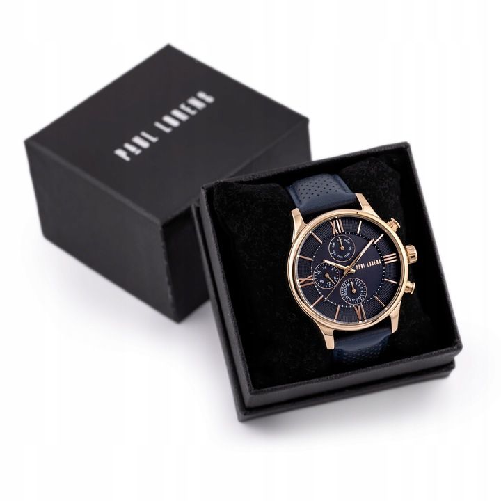 Zegarek Męski Paul Lorens Exclusive +grawer Chronograf Komplet Prezent