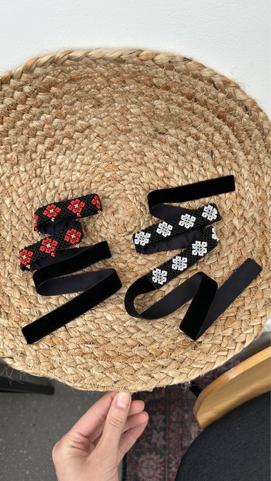 Силянка, чокер з бісеру, стрічковий гердан