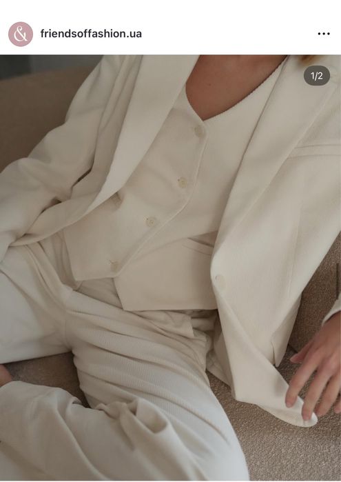 FRIENDS OF FASHION s/xs жилет вельветовий FOF