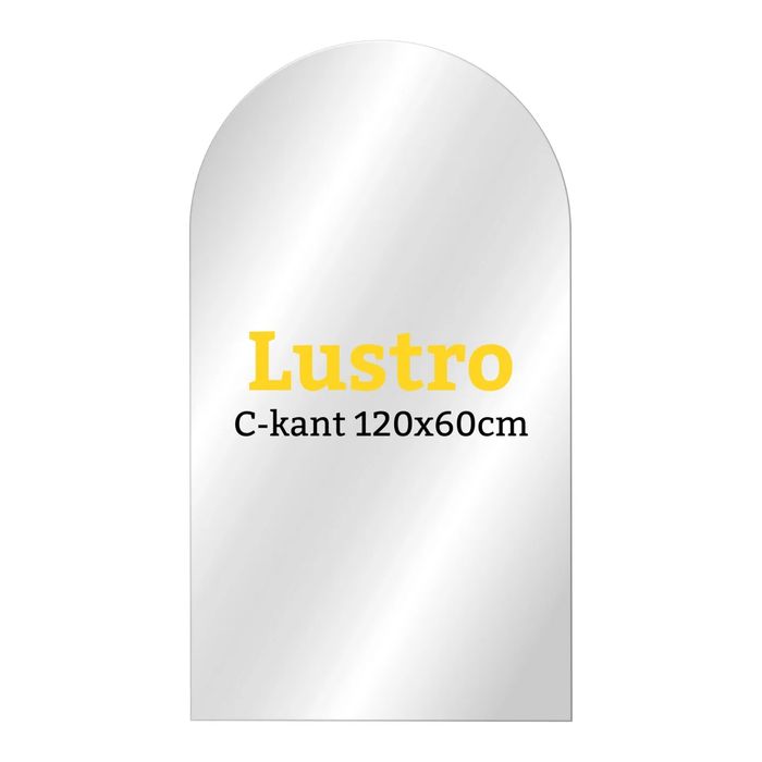Lustro półowalne fazowane C-kant 120cm x 60cm