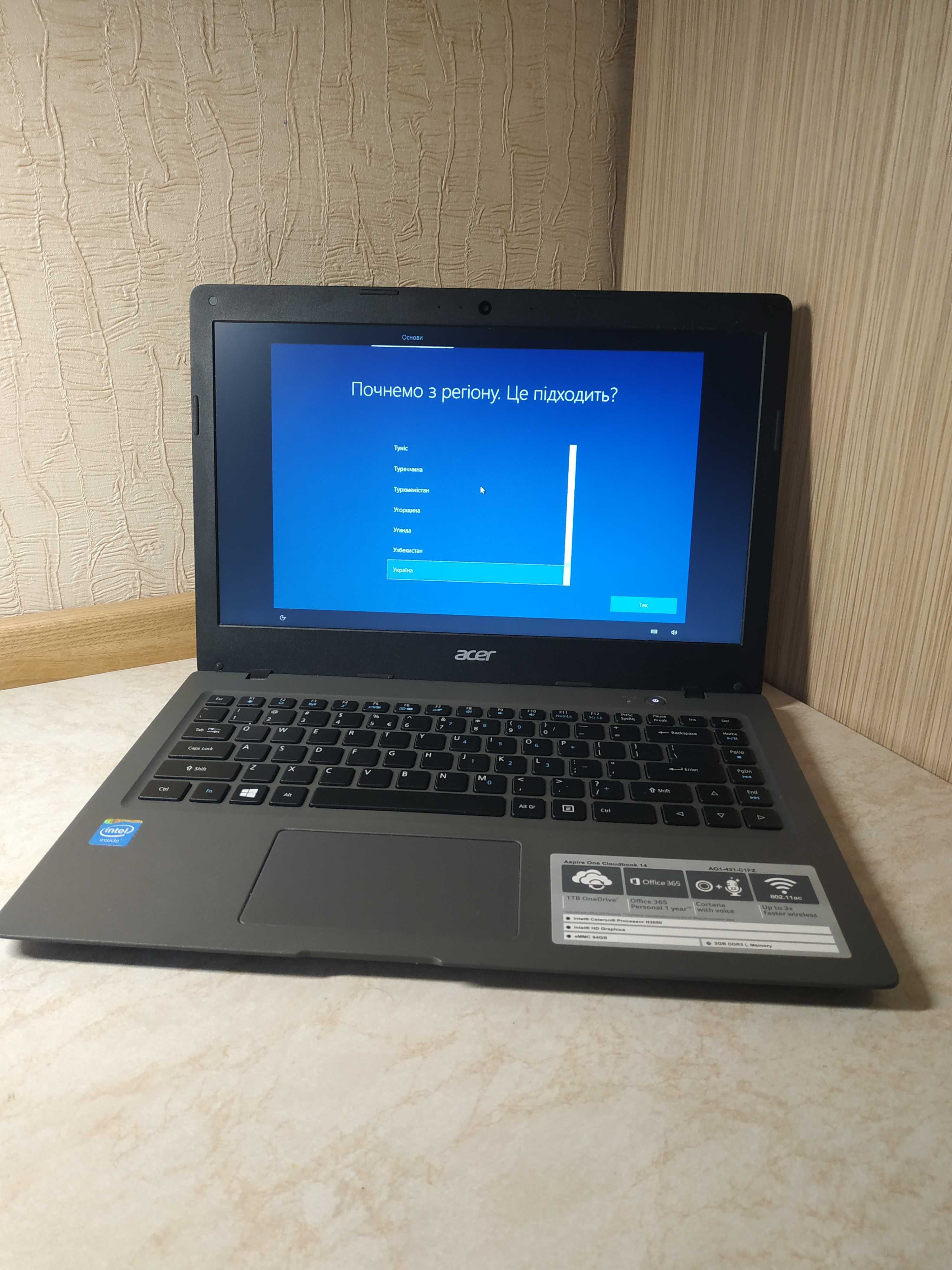 Ноутбук Acer Cloudbook 14