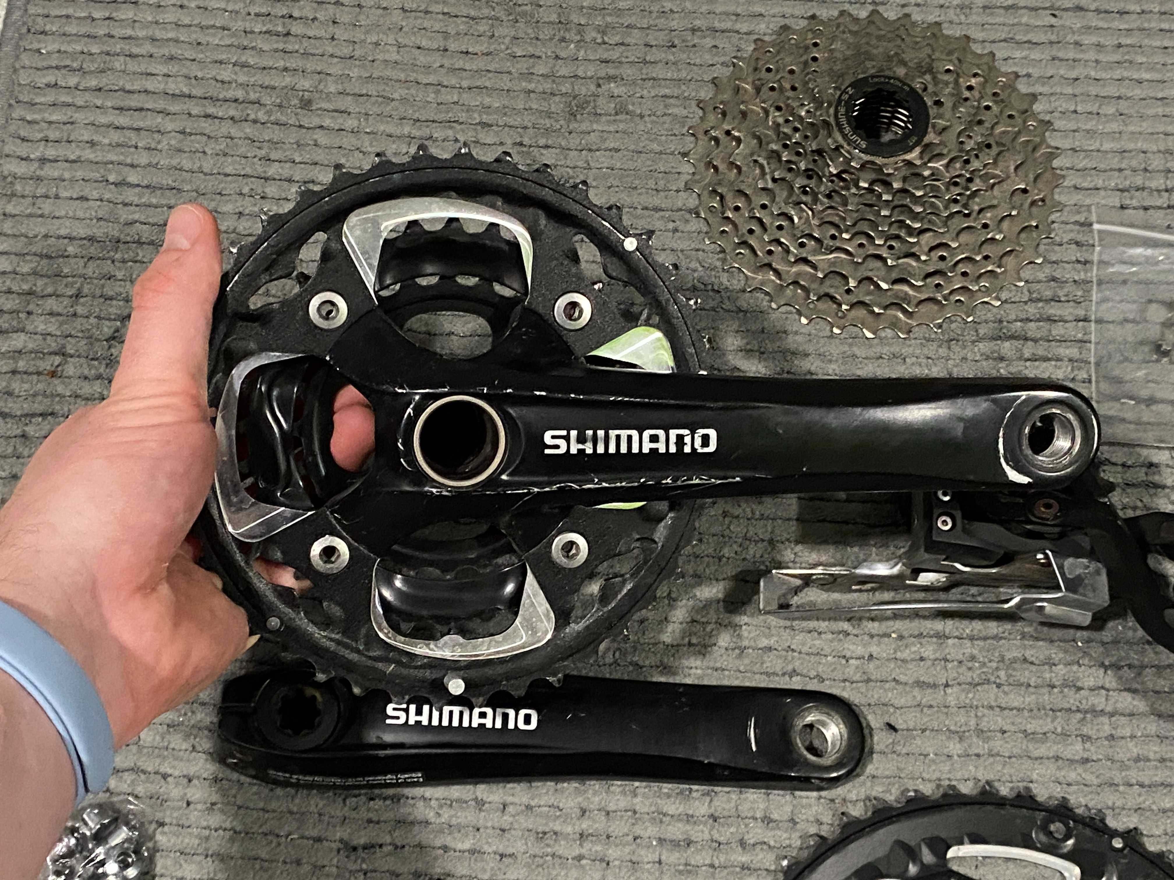 Groupset Deore/ XT 3x10 Shimano FC-T551, XT RD-T8000 i extra dodatki