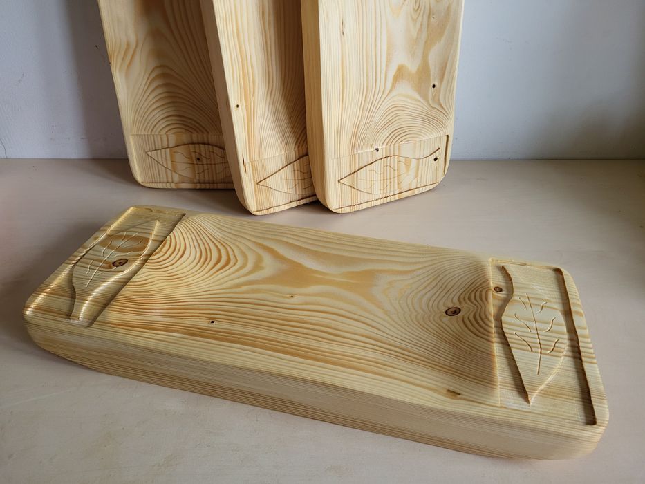 Korytko rzeźbione z drewna tace do cateringu tace na mięso sery 25x50