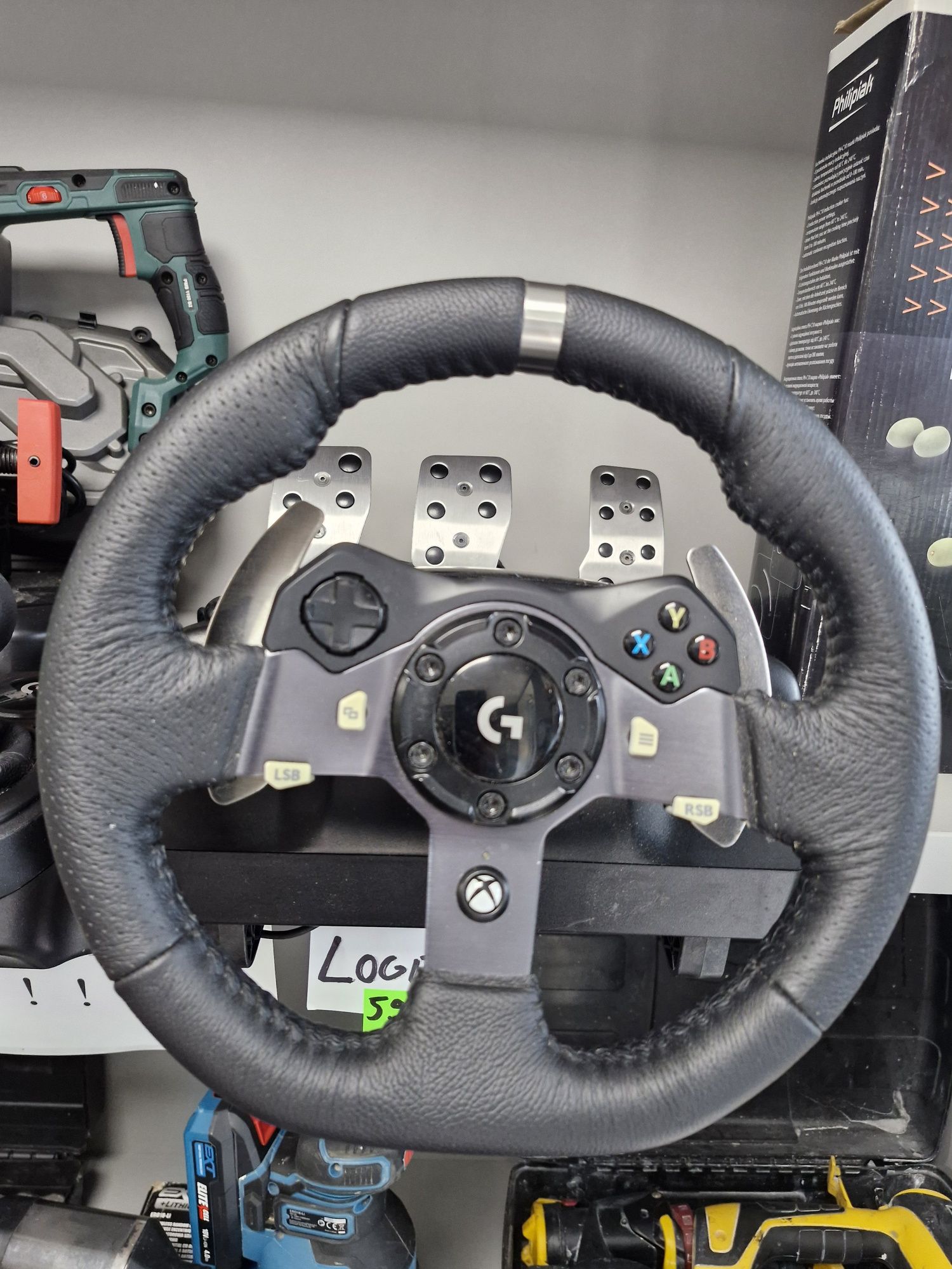 Kierownica logitech G920 + driving shifter. Komplet bdb