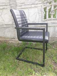 Czarne wygodne krzesła sztuczna skóra skaj 6 sztuk