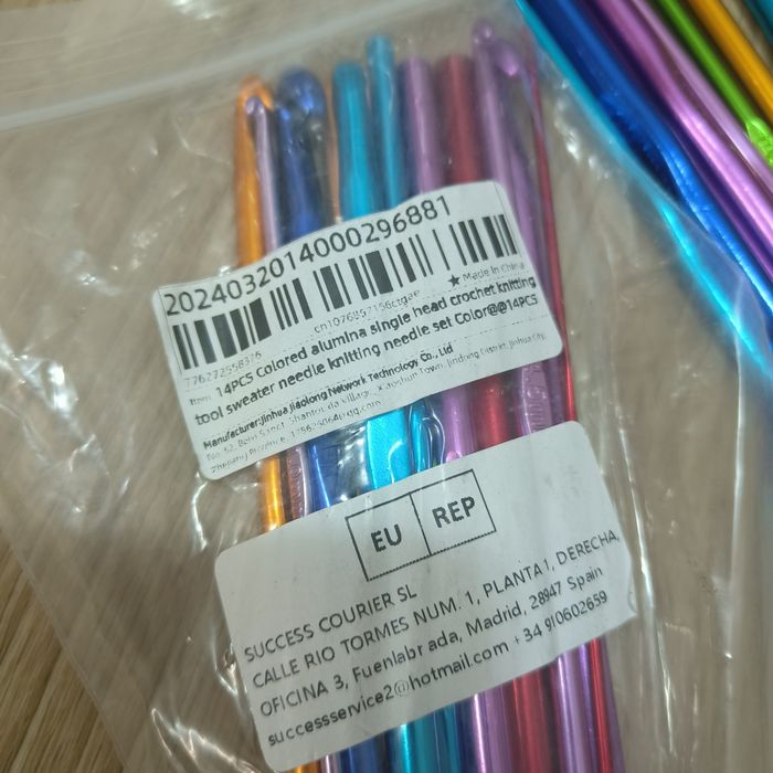 14шт набір гачків алюміній в'язання крючки для вязания крючок гачок