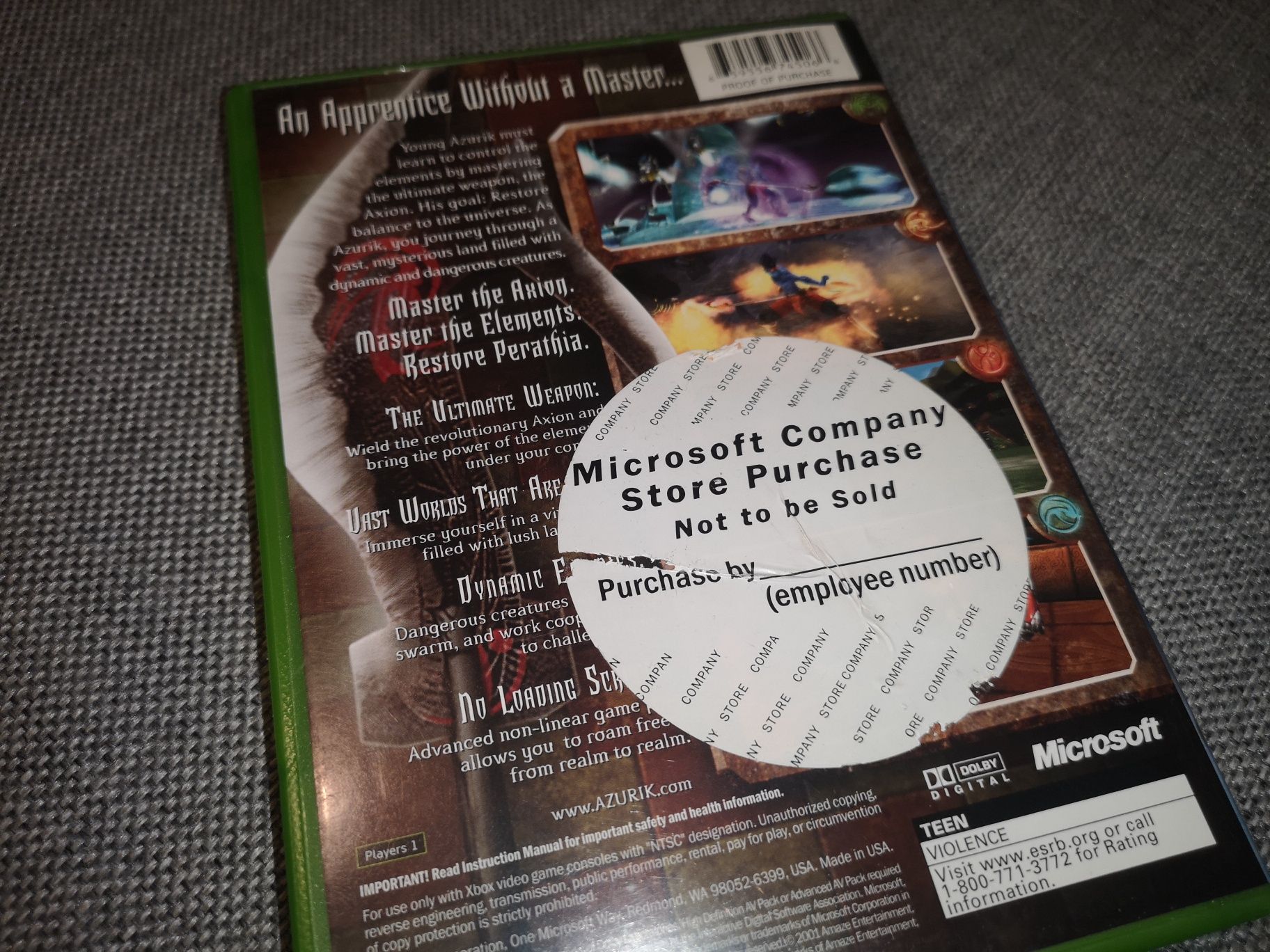 Azurik XBOX Classic NTSC (wyd. amerykańskie) bez rysek