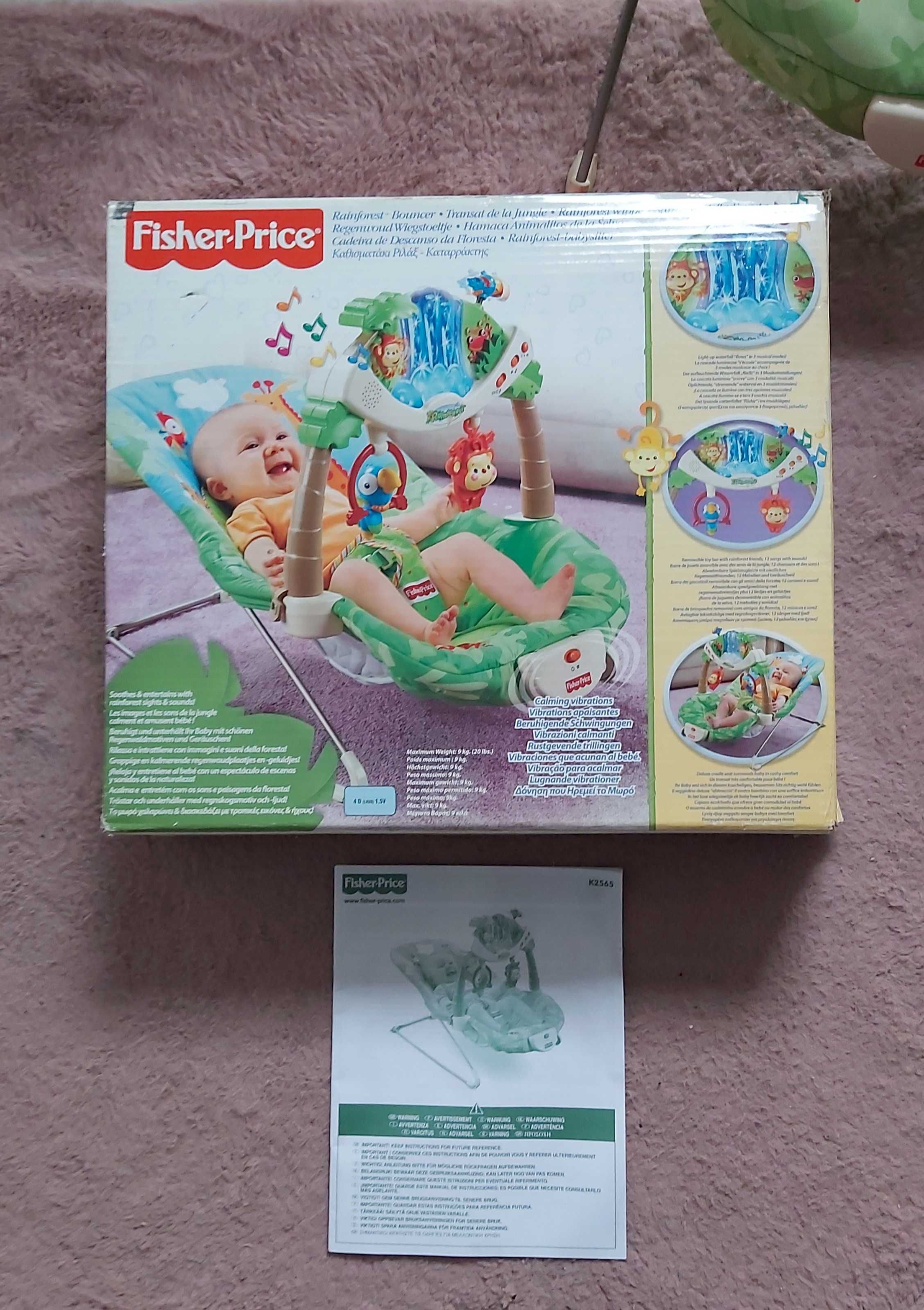 Leżaczek bujaczek  Rainforest Fisher Price