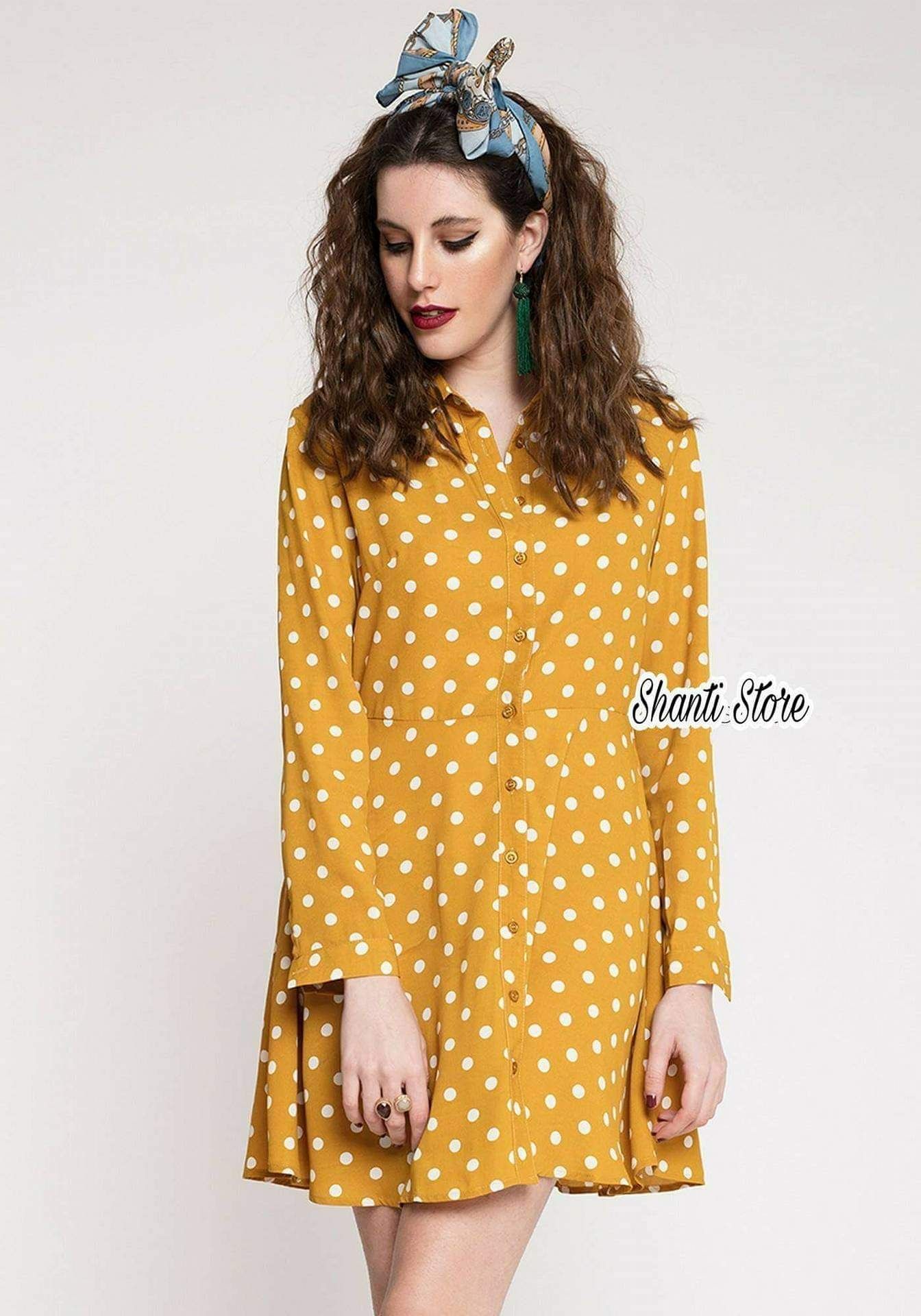 Vestido bolinhas amarelo Novo