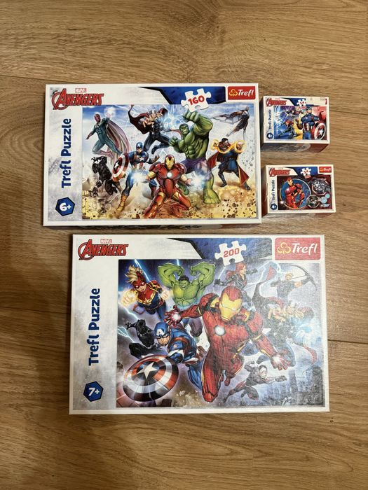 Puzzle Avengers 2x200 elementów i 2x54