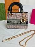 Torba Christian Dior kuferek koszyczek listonoszka roz monogram