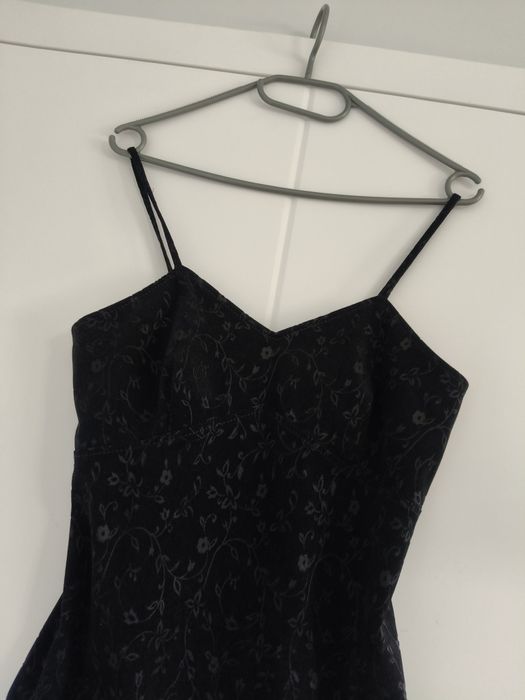 Black dress camisole czarna sukienka ramiączka S M