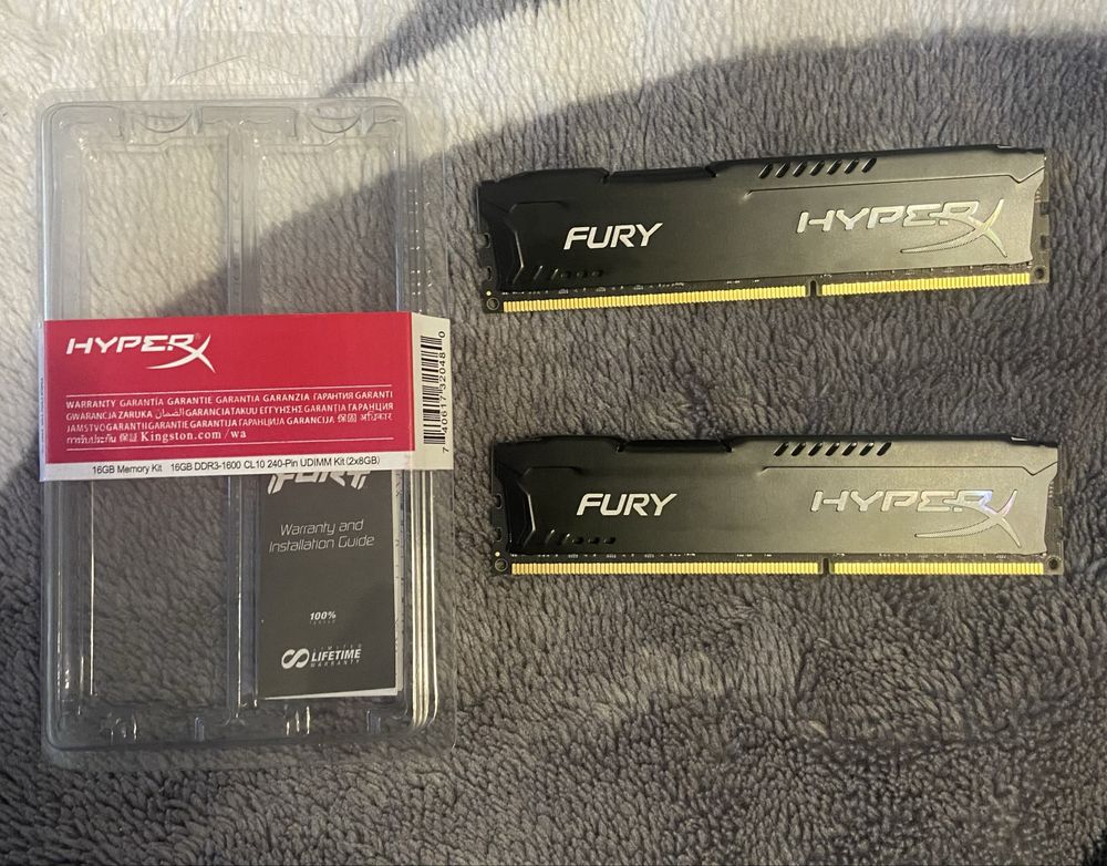 оперативная память Kingston HyperX Fury DDR3 1600MHz 16Gb