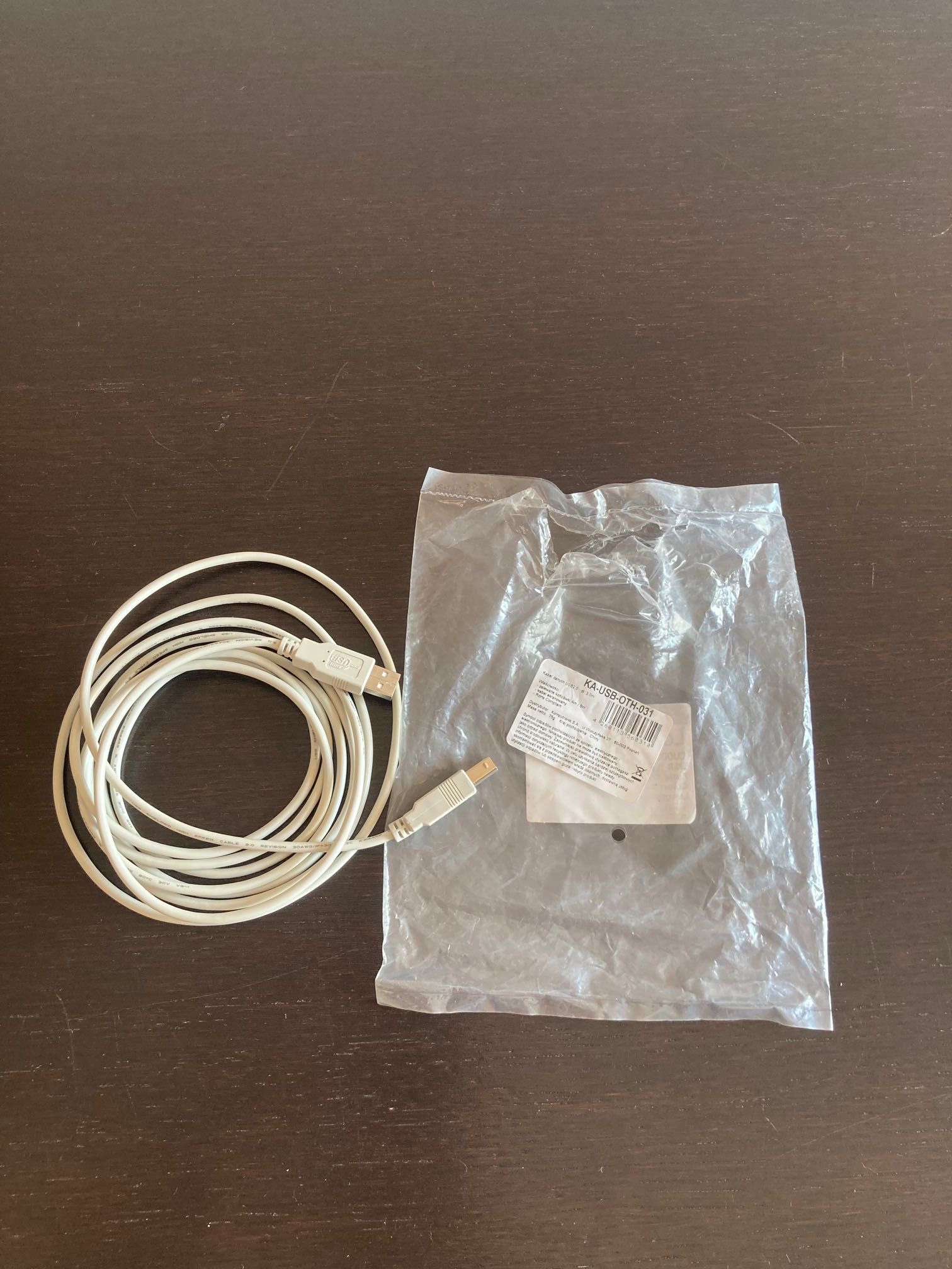 Kabel danych USB  A-B LogiLink - 3 metry (nieużywany)