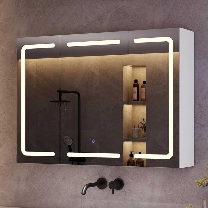 Nowa szafka łazienkowa z lustrem LED /lustro /półka/wnęka 80x60 !N210!