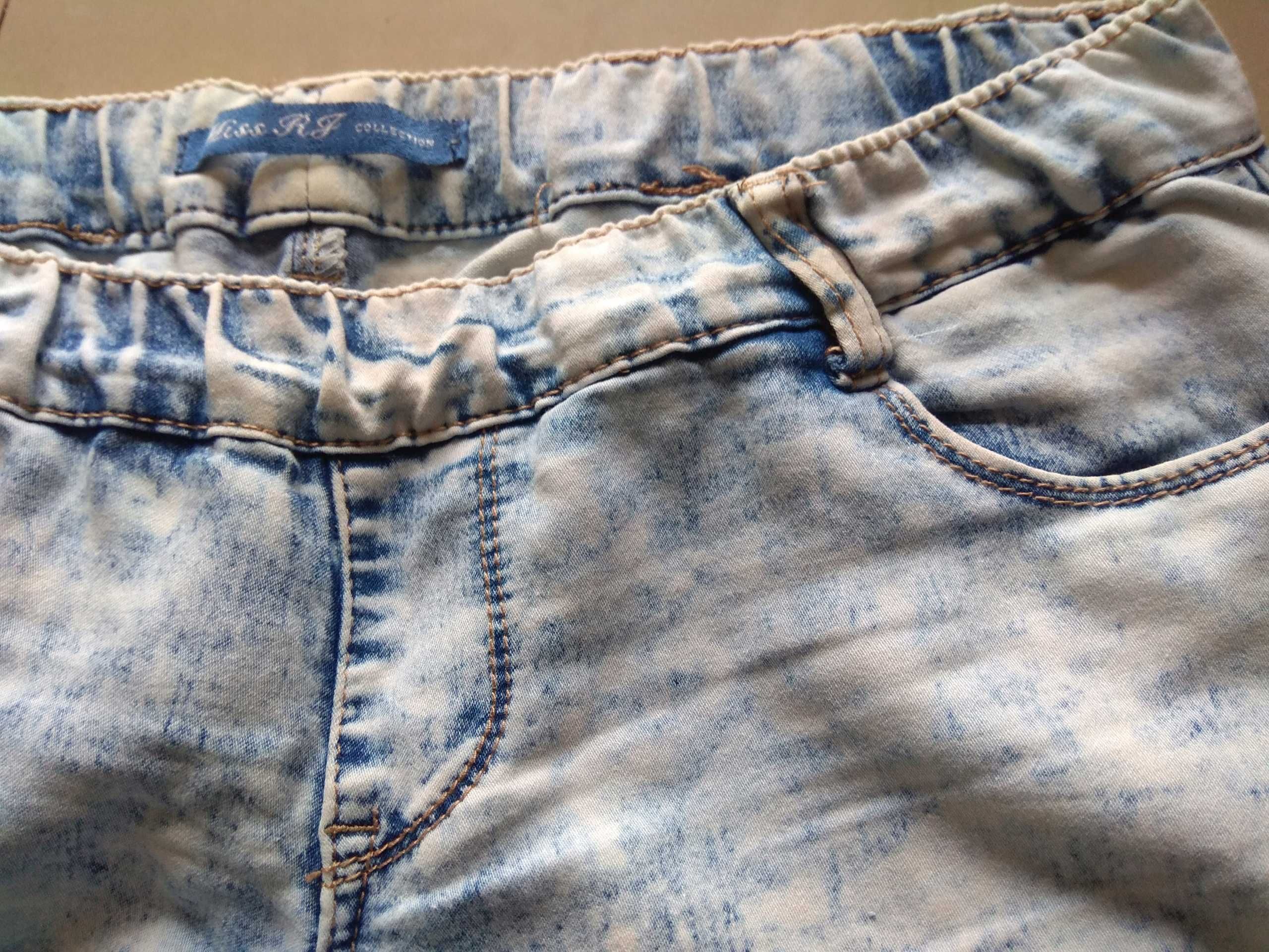 Miss RJ spodnie jeansy jeggins marmurki do 104 cm pas hit
