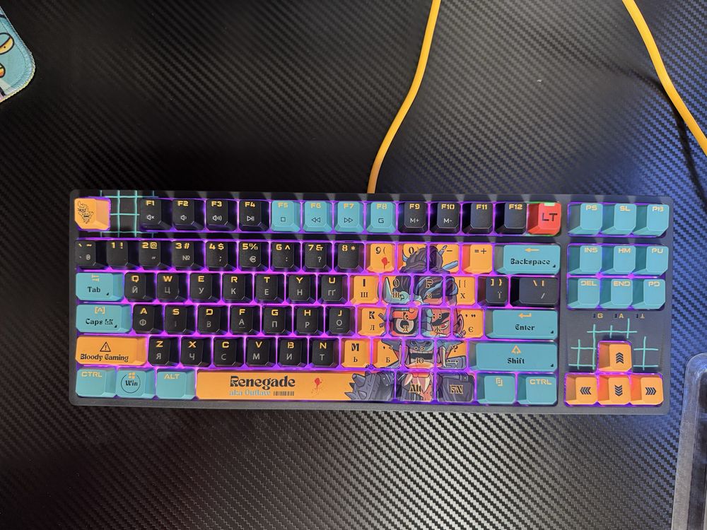 Клавіатура дротова A4Tech Bloody AT87 USB Renegade