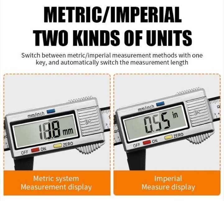 Штангенциркуль цифровий електронний (0-150 мм); 0.1 мм), пластик