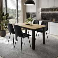 Stół rozkładany Arton 140/195x80 + 4 krzesła tapicerowane