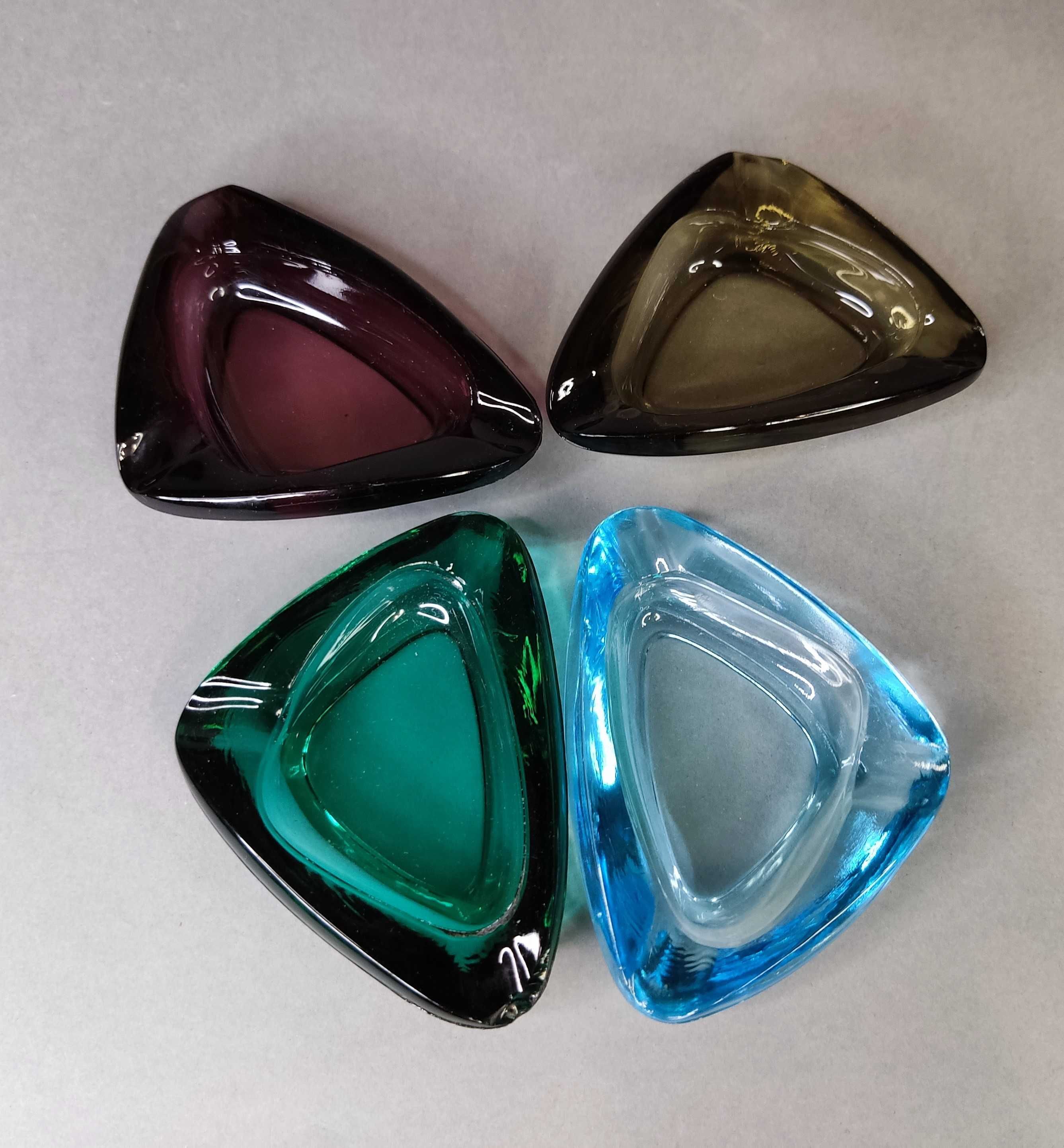 Zestaw popielniczek brydżowych - Bohemian Glass - w oryg.pudełku