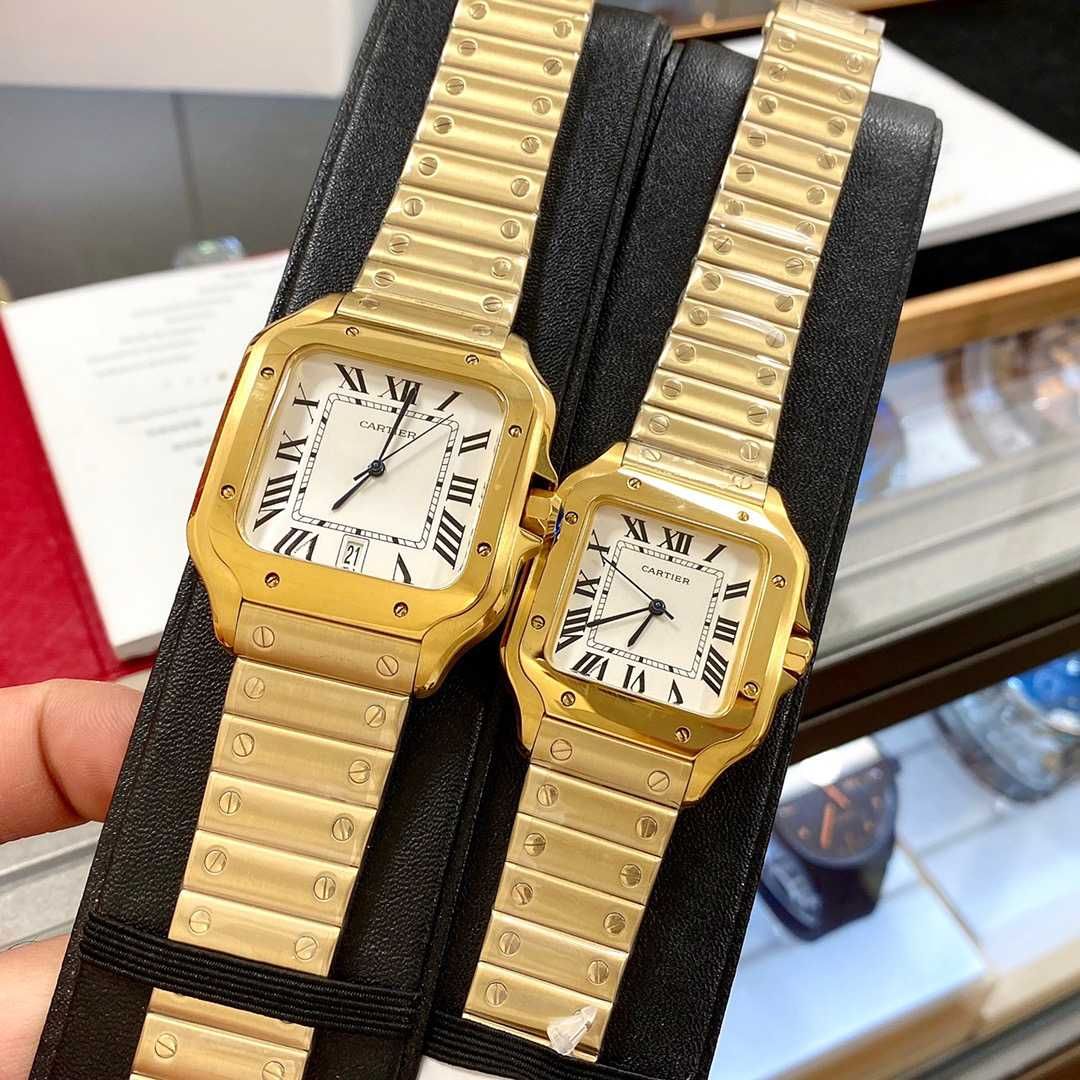 Damski zegarek Cartier Santos de Cartier Gold