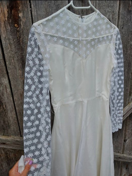 Suknia sukienka ślubna boho retro vintage
