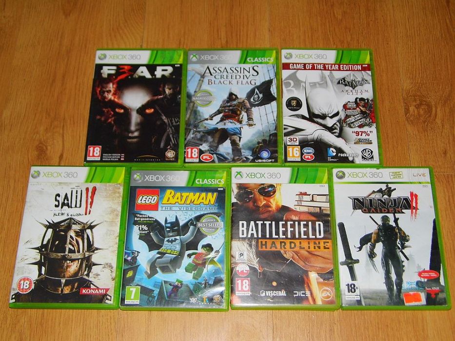 Gry XBox 360 Ninja Gaiden Remember Me Lego Batman Battlefied F.E.A.R