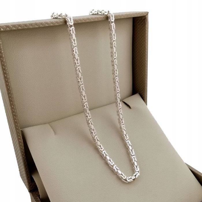 Srebrny Łańcuszek Damski Splot Królewski 45cm Srebro 925 + Gratisy + G