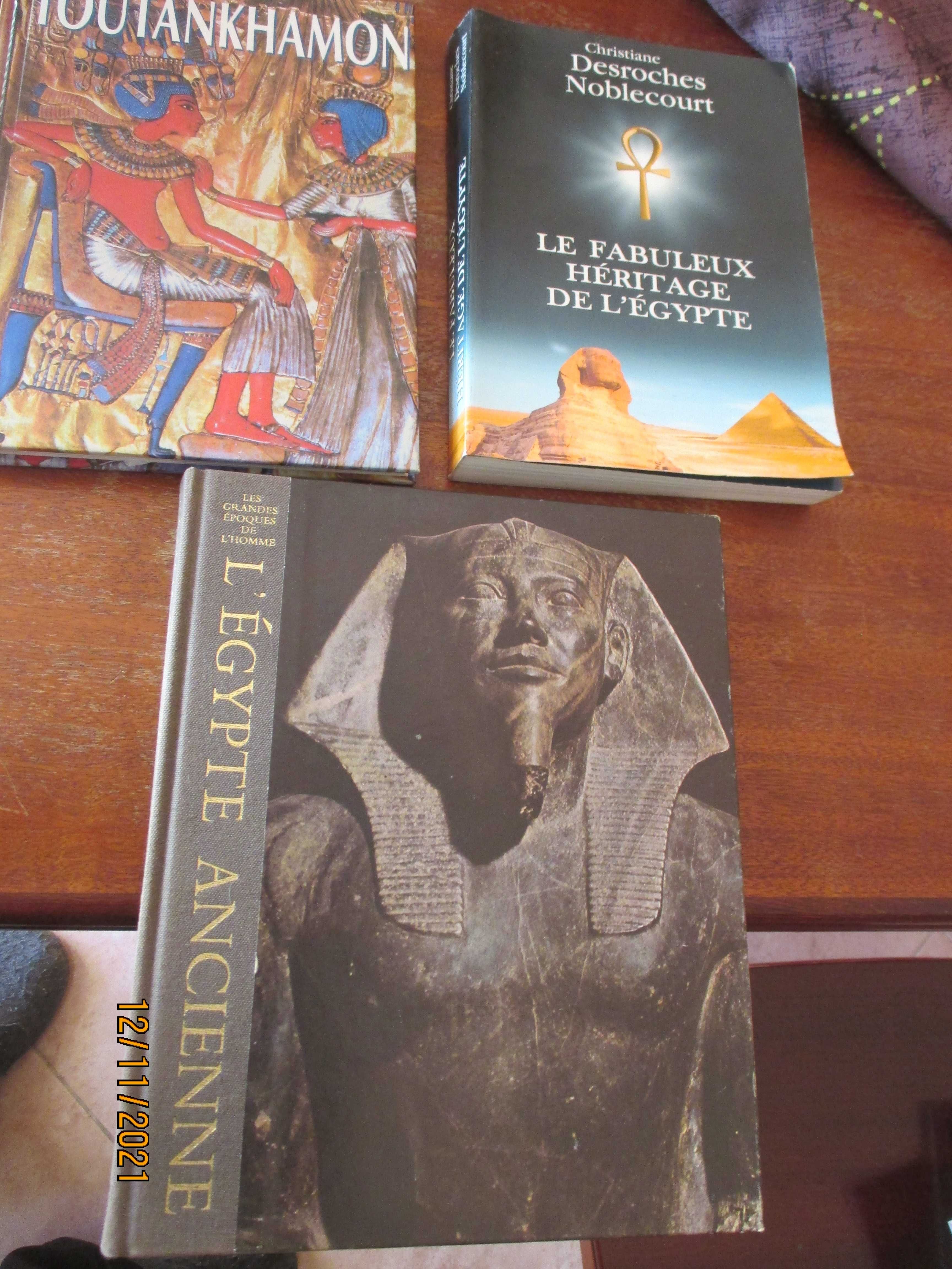 3 livros sobre a civilização egípcia - livros em francês