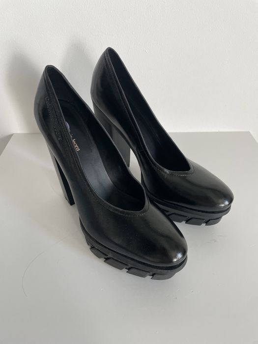 Buty wysokie platformy skórzane Calvin Klein CK 40 nowe