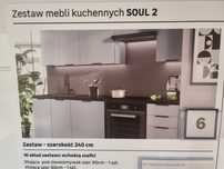 Szafki meble kuchenne Soul 2 z Leroy Merlin, nowoczesne szare, srebrne