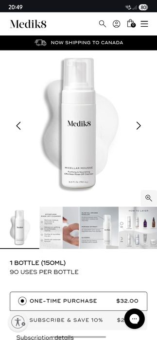 Medik8 Пінка для вмивання Міцелярна Нова