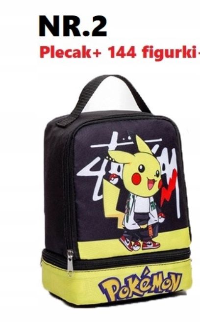 Zestaw 144 Szt Figurek Pokemon + Duża Torba Z Pikachu Prezent Dla Dzie
