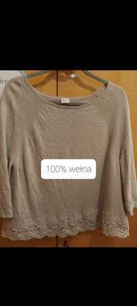 Sweter 100% wełna 46