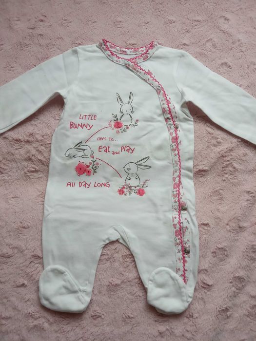 Pajace, pajacyki dla dziewczynki, śliczne, r. 62 Zestaw