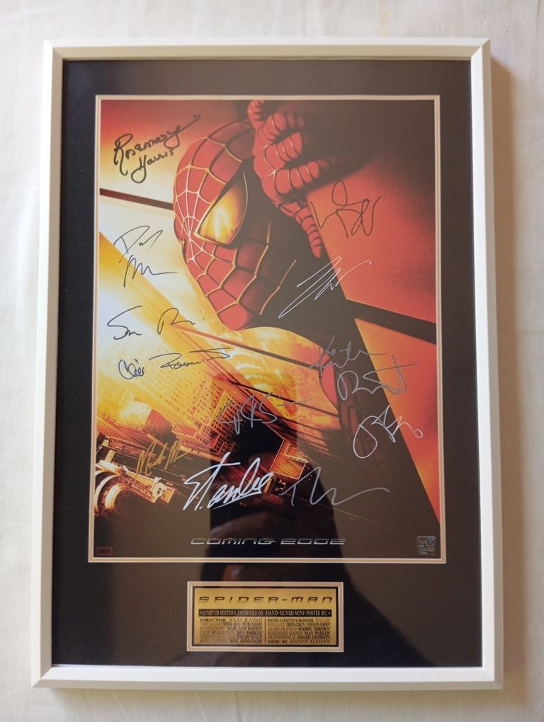 Moldura Filme Spider-Man com Autógrafos (A4)