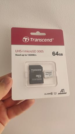 Флешка Micro SD карта 64 Gb Transcend