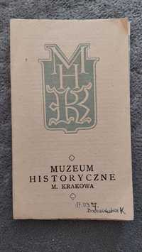 Muzeum Historyczne Krakowa broszura inf 1956 r antyk W. Chomicz ilustr