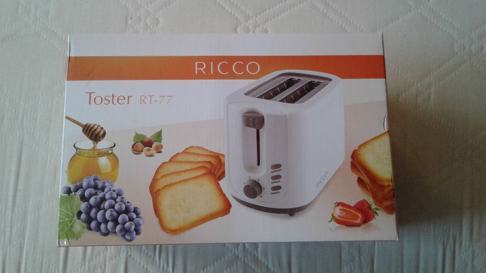 Toster Elektryczny RICCO model RT-77, 750W NOWY