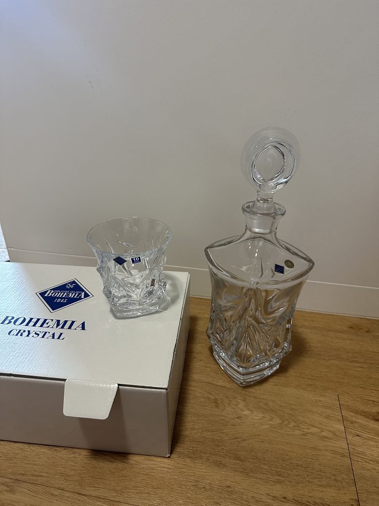 szklanki i karafka Bohemia Crystal JIHLAVA 800 300ml kryształy whisky