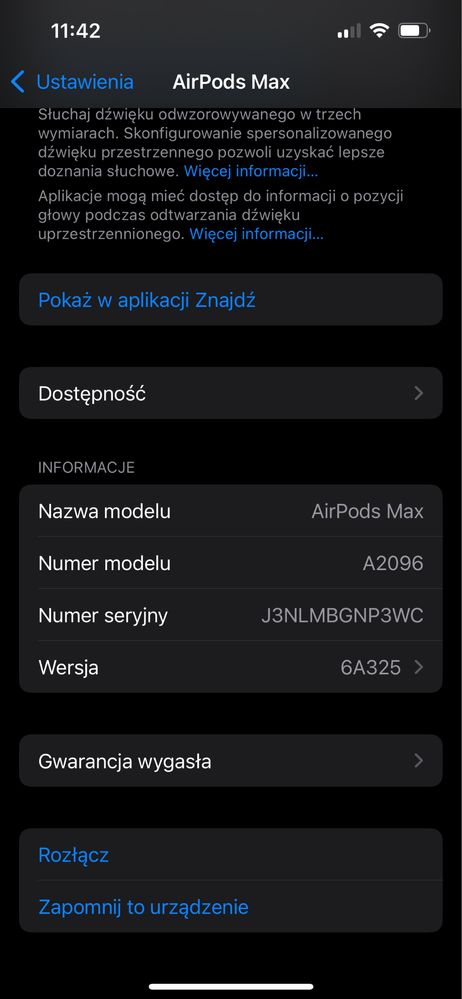 Słuchawki AirPods Max srebrne. Stan Bardzo dobry