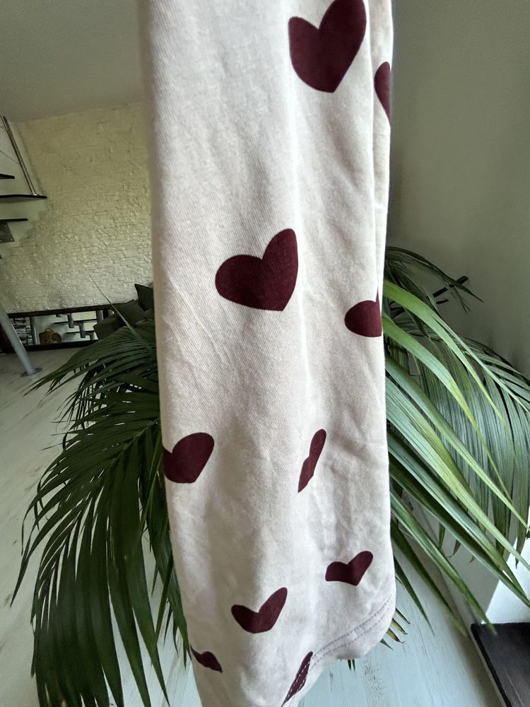 Koszulka bluzka w serca Monki r L 40 oversize